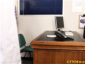 Cfnm female dominance Lissa love gives physician a suck off