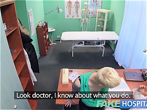 fake clinic Flirty tatted minx requests quick fucky-fucky